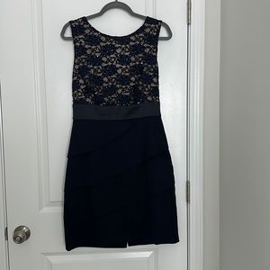 Connected apparel navy dress